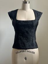 Load image into Gallery viewer, Black Floral Tapestry Top