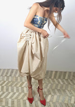 Load image into Gallery viewer, Cream Bengaline Prairie + Floral Bustier