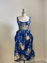Load image into Gallery viewer, Blue Toile Prairie Dress