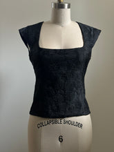 Load image into Gallery viewer, Black Floral Tapestry Top