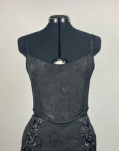 Load image into Gallery viewer, Black Floral Classic Corset