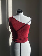 Load image into Gallery viewer, Triangle Top in Red + Black