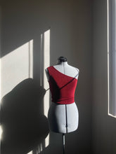 Load image into Gallery viewer, Triangle Top in Red + Black