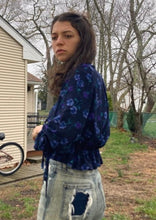 Load image into Gallery viewer, &quot;Blueberry Floral&quot; Renaissance Top
