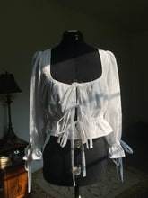 Load image into Gallery viewer, &quot;White Eyelet&quot; Renaissance Top
