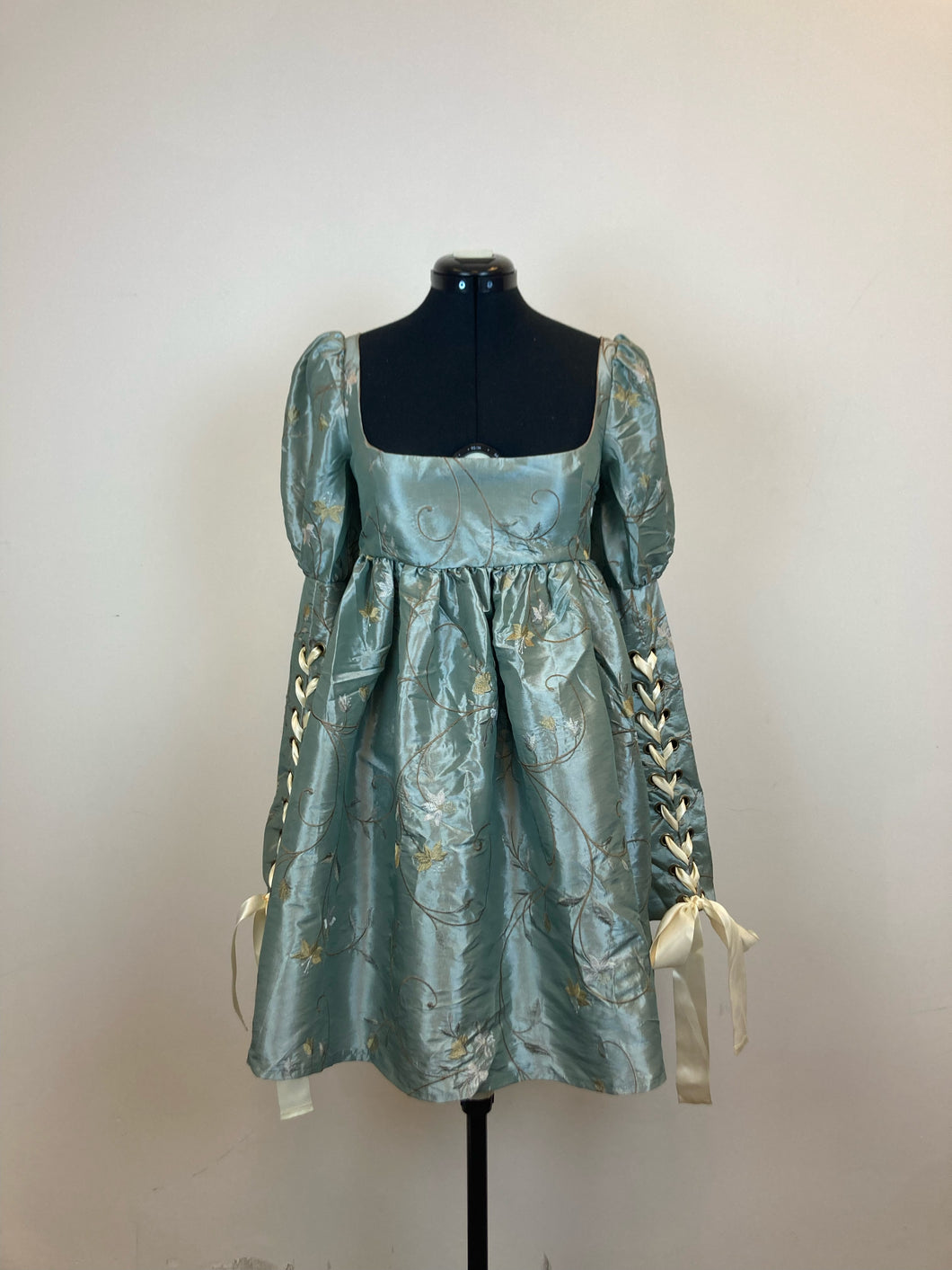 Sale: Blue Taffeta Babydoll Dress
