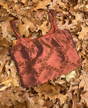 Load image into Gallery viewer, Sale: Bustier in Burnt Orange Taffeta
